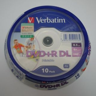 10 Verbatim Blank DVD Discs 8x DVD R DL 8 5 GB Dual Double Layer 