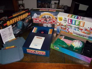   Board Games 1998 DELUXE EDITION MONOPOLY BATTLESHIP AND 2002 LIFE GAME