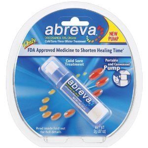 Abreva Cold Sore Fever Blister Treatment 07 Ounce Pump 3 Pack