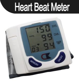 Digital Wrist arm cuff Blood Pressure Monitor Heart Beat Meter 