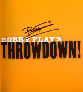 BOBBY FLAY SIGNED THROWDOWN FIRST EDITION BOOK FOOD CHANNEL BOY MEETS 