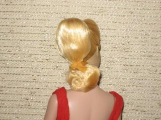 Vintage 1964 Barbie Golden Blonde Swirl Ponytail w SS After Five Dress 
