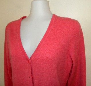  NOW 100% Cashmere Pink Womens Cardigan Size S