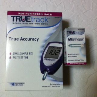 Truetrack Blood Glucose 50TEST Strips Free Meter