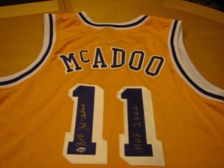 Bob McAdoo Signed Lakers Basketball Jersey Comes with Hall of Fame 