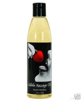 EARTHLY BODY Hemp Edible Massage Oil Strawberry