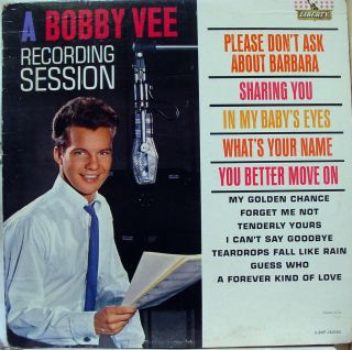 Bobby Vee Recording Session LP Vinyl LRP 3232 VG 1962