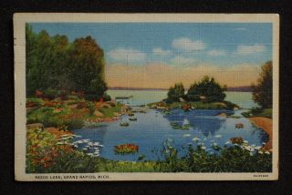 1951 Reeds Lake Grand Rapids MI Kent Co Postcard Michigan