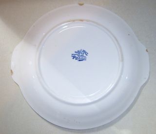 Royal Blue Willow Ware China Tab Platter 2 Plates