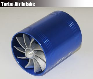   Turbonator Turbo Cold Air Intake Gas Fuel Saver Fan Blue SY04