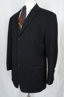 Polo Blue Label Ralph Lauren Blazer Black 100 Wool 41L Italy Perfect 