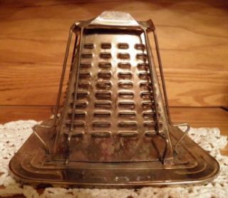 Vintage Open Flame Woodburning Stove Toaster Holds 4 Slices of Bread 