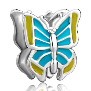 Pugster® Bead Butterfly Silver Charm for Bracelet R50
