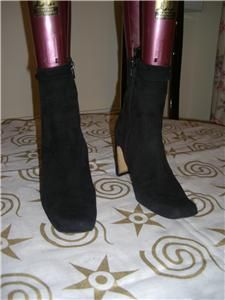 Ivory Bond Street Black Suede Boot Ankle Boots UK 5 EUR 38