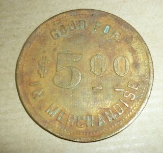 ST330 Military Token Coin Boen Hoa Enlisted Mens Mess $5 Vietnam War 