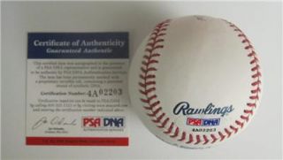 bert blyleven autographed baseball 13 yrs over due psa