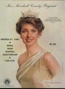 Miss Marshall County Beauty Pageant Boaz Alabama 1981