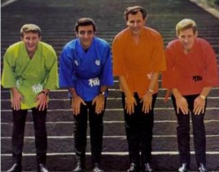   1965 (left to right) Don Wilson, Mel Taylor, Nokie Edwards, Bob Bogle