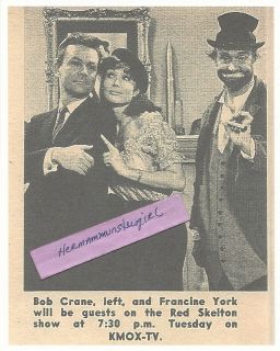 1967 COPY BOB CRANE ON RED SKELTON SHOW TV GUIDE AD CLIPPING ALSO 