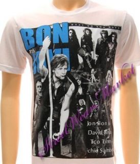 Bon Jovi American Metal Rock Vtg Women Men T Shirt Sz L