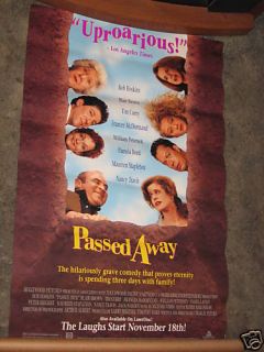 Passed Away 1992 VHS Movie Poster 26X40 Bob Hoskins