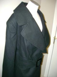 Jessica Simpson Black Belted Wool Coat 2X $300