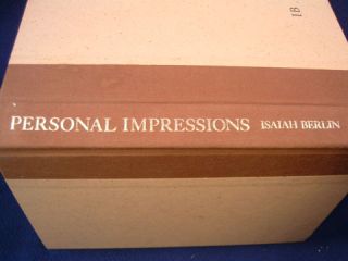 personal impressions isaiah berlin new york viking press 1981 