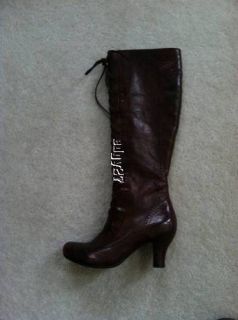 BORN CROWN TALL WINNIE BROWN LEATHER BOOTS SIZE 8 LAST PAIR