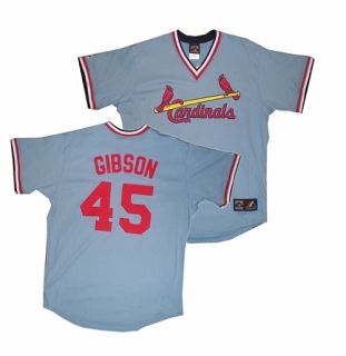Bob Gibson Cardinals Throwback Jersey Blue 2X