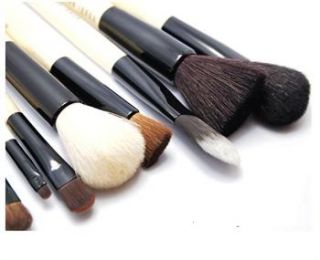 Brand New Bobbi Brown Makeup 10 Brush Set Tool + 2 Pouch Case Bag 