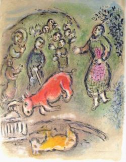 Marc Chagall Original Lithograph Odyssey Sacrifice