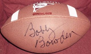 Flordia State Bobby Bowden signed football COA autograph PROOF