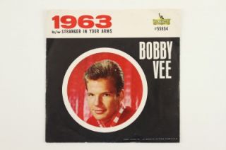 Vintage 45 Record Bobby Vee Picture Sleeve Liberty 55654 Stranger in 