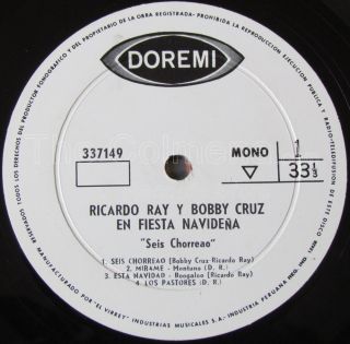 Ricardo Ray Y Bobby Cruz En Fiesta Navideña Peru LP EX