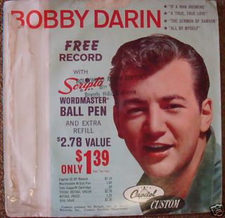  Bobby Darin with Scripto Pen 7" Picslv
