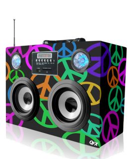 Portable Multimedia Disco Speaker Boombox MP3 USB SD Aux FM Radio 