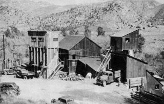 View of the mill at the Big Blue mine as it appeared in 1940.