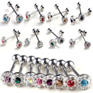 10x Wholesale Body Jewelry Lots Targus Cubic Zirconia Crystal Mix 