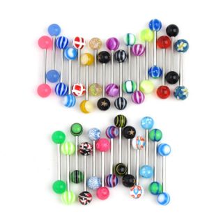 30x body jewelry bars piercing barbell tongue rings