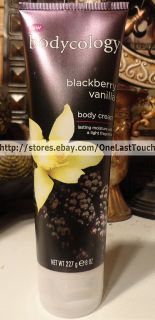 New Bodycology Body Cream Blackberry Vanilla Lotion 8 oz Limited 