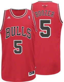 Carlos Boozer Jersey Adidas Revolution 30 Red Swingman 5 Chicago Bulls 