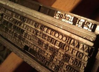 12pt Bodoni Letterpress Antique Printing Press Metal Type