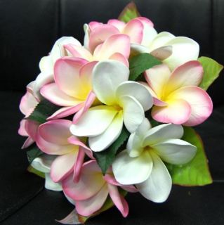 Latex Silk Frangipani Wedding Bouquet Bridesmaid Flower