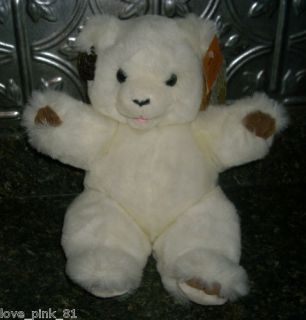 Vintage Westcliff Collection White Teddy Bear Stuffed Animal Plush w 