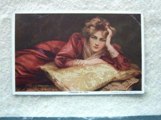   OF YOU. Copyright 1908 by Philip Boileau ARTIST SIGNED POSTCARD 1913PM