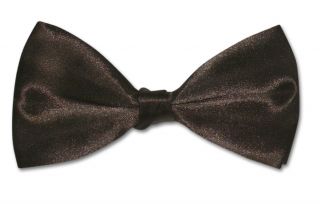   Solid Chocolate Brown Color Mens Bow Tie for Tuxedo or Suit