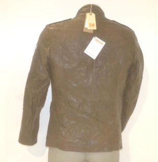 Hugo Boss Boss Orange Size 38R Brown Leather Jacket