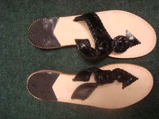 Bonanno Palm Beach Sandals Black Leather Size 7 5