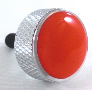 Chrome Billet Red Top Knurled Custom Bolt for Harley Mounting Seat 