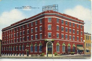 Bowling Green Kentucky Helm Hotel Vintage Postcard KY